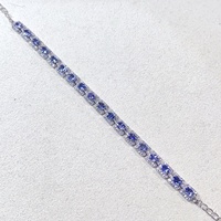 Bracelet en Tanzanite, argent 925, bijoux pour femmes, pierre naturelle, fait main, mode, vente en gros, approvisionnement en vrac