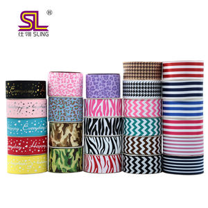 Di alta qualità in raso di gros grain nastro di dimensioni personalizzate con prezzo di fabbrica OEM personalizzato Logo del marchio Artwork stampato per i regali - Product Image 2