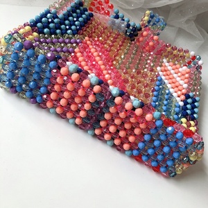 Women's Summer Casual Portable Beaded Shoulder <b>Bag</b> New Fashion Hand-Woven with <b>Pearl</b> Decoration in Mixed Colors - Product Image 4