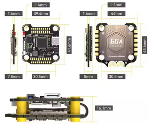 Material plástico apilable F405 V4 BLS 60A 30x30 FC y ESC - Product Image 4