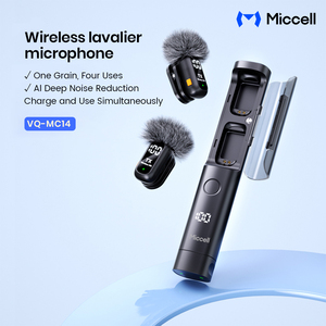 Microphone sans fil 4-en-1 Miccell avec réduction de bruit IA, écran OLED, utilisation multi-modes pour créateurs, journalistes <span class=keywords><strong>et</strong></span> formateurs - Product Image 2