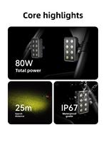 Pièce de drone EFT SL80, projecteur intelligent 80W, double lampe LED, IP67, distance d'éclairage de 25 m, pour opération nocturne de drone agricole