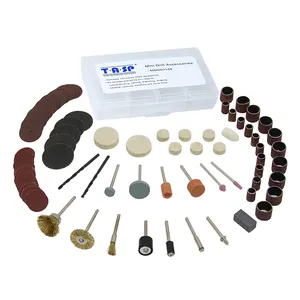 Kit de accesorios de herramientas rotativas, Kit de accesorios de Mini taladro, juego de brocas abrasivas con mandriles de 105mm y 3,2 "para lijar y pulir, 1/8 Uds.