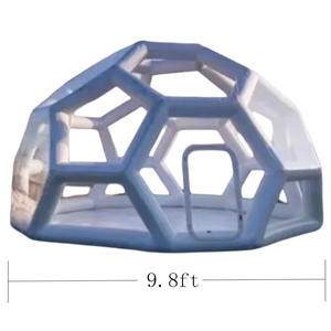 JUNAO <strong>Inflatable</strong> Football Bubble House Dome Tent PVC Easy Setup Birthday Party Bouncing House Transparent Castle 3m Diameter 3-4 - Product Image 4