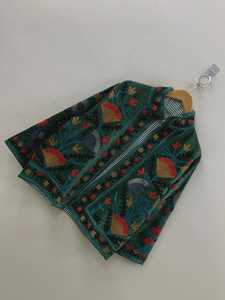 เสื้อแจ็คเก็ตโบโฮผ้าฝ้ายทอลายสัตว์ปักลายซูซานีสีเขียวมรกต ระบายอากาศได้ดี สำหรับฤดูหนาว ผู้ผลิตและผู้ส่งออก OEM จากอินเดีย - Product Image 4