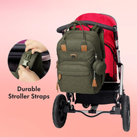 2025 Wickeltasche Rucksack mit Solarpanel Diebstahlsicher Wickelunterlage Schnullerbox Kinderwagen-Gurte Inklusive Große Kapazität Wasserdicht