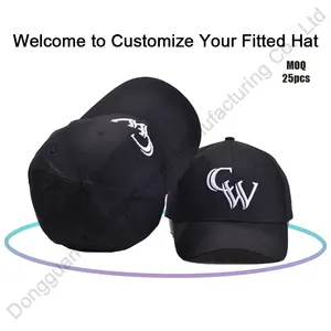 Wholesale Unisex Cotton 6 Panel Flex Structured Sports Golf Gorras Custom Blank Fitted Cap Hat Baseball Caps