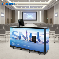 Cabine DJ pliable HBONY avec écran LED haute luminosité visible sous forte lumière pour événements extérieurs, bars, clubs, spectacles sur scène