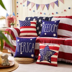 Housse de coussin carrée patriotique avec drapeau américain pour le 250e anniversaire, décoration du 4 <span class=keywords><strong>juillet</strong></span> pour le salon - Product Image 3