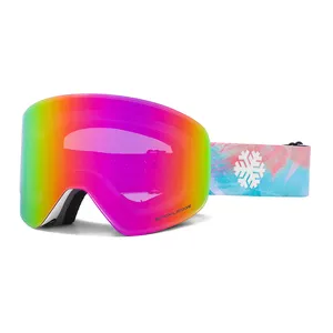 Kunden spezifische Ski brille UV400 Magnetische Anti-Fog Snow Snowboard Ski brille