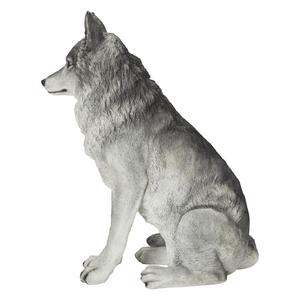 Figurine décorative de jardin en résine peinte à <span class=keywords><strong>la</strong></span> main, loup gris, artisanat artistique OEM Mornsun - Product Image 2