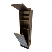 Boîte à mouchoirs dissimulée avec brosse WC et étagère de rangement, design intégré, support mural pour serviettes en papier, niche murale pour hôtels