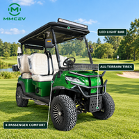 Voiturette de golf électrique personnalisable 3-4 places, faible bruit, zéro émission, pour parcours de golf et complexe hôtelier