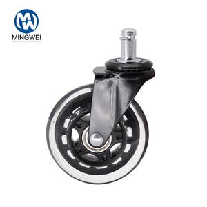 MW <span class=keywords><strong>Caster</strong></span> 2,5 Zoll drehbare Bürostuhl räder Gewinde brems rolle Transparent Polyurethan PU Locking Stem <span class=keywords><strong>Caster</strong></span> Wheel - Product Image 3