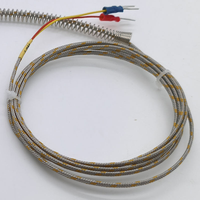 K/N/J/E/T OEM Probe Bayonet Sekrup Baja Tahan Karat dengan Pengunci Kompresi, Sensor Termokopel RTD Suhu Tinggi Pt100 PT1000