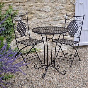 Set di Mobili da Giardino <span class=keywords><strong>in</strong></span> Metallo con <span class=keywords><strong>Tavolo</strong></span> e Sedie per Patio, Terrazza e Tempo Libero - Product Image 6