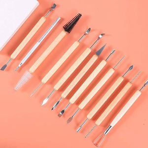 <span class=keywords><strong>Kit</strong></span> de <span class=keywords><strong>Sculpture</strong></span> en <span class=keywords><strong>bois</strong></span>, poterie céramique argile couteau de <span class=keywords><strong>Sculpture</strong></span> outil d'argile 11 pièces - Product Image 2