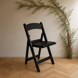 เก้าอี้พับเรซิ่นน้ำหนักเบา ดีไซน์ทันสมัย สีดำ กันน้ำ เหมาะสำหรับใช้งานกลางแจ้ง รับประทานอาหาร วิลล่า โรงแรม - Product Image 1