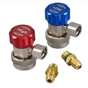 Adjustable R134a Automotive High Low Pressure <b>Connector</b> Metal <b>Quick</b> Connect For Air Conditioning Refrigerant Charging - Product Image 1