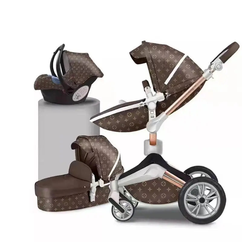 Fabrik Großhandel Ei Stil Baby Things Reises ystem Luxus Kinderwagen 3 in 1 mit Trage tasche und Autos itz