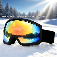 Masque de ski HD résistant aux chocs, compatible OTG, pour hommes, femmes, adultes, ski, snowboard, escalade, sports d'hiver en plein air, UV400, anti-buée