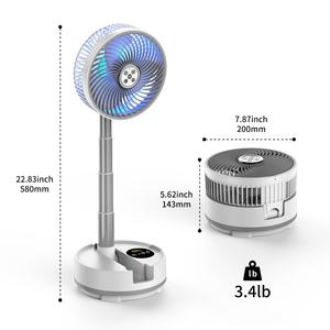 Ventilador Socool de 20000 mAh, Plegable, Portátil, Recargable, con Soporte, para Exteriores, Camping, Compatible con Automóviles, 9 Modos Ajustables, USB, Temporizador de 8 Horas - Product Image 3