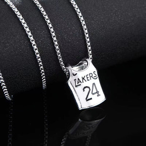 Collier pendentif Alloy Lakers Jersey 24/23, bijoux de basket-ball hip-hop pour hommes - Product Image 2