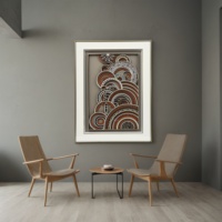 Vente en gros Peinture décorative 3D moderne Décoration en bois sculptée à la main Tailles personnalisées pour la décoration intérieure