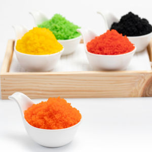 Œufs de capelin assaisonnés congelés, <span class=keywords><strong>caviar</strong></span> Masago casher Ebilo en boîte - Product Image 1