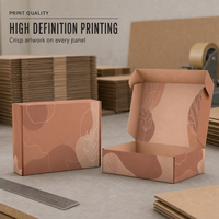 Boîtes d'expédition personnalisées avec logo imprimé, emballage en carton ondulé Airbox, boîte pliante pour l'e-commerce, commande à partir d'une seule pièce