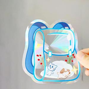 Cửa sổ kính đề can cầu vồng PVC dán Maker Holographic dính tùy chỉnh thiết kế logo suncatcher Sun Catcher <span class=keywords><strong>Sticker</strong></span> - Product Image 1