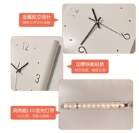 Nouvelle Lampe Murale Nordique 2026 avec Capteur, Horloge et Fonction de Recharge – Luminaire Mural Moderne en Métal et Plastique LED PVC Carré pour Salon