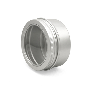 80Ml/2.67Oz Nhôm Bạc Nến Container Thiếc Có Thể Với Cửa Sổ <span class=keywords><strong>PVC</strong></span> Nắp - Product Image 4