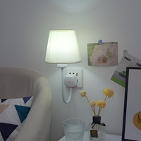 Lampe murale LED moderne avec télécommande, 3 couleurs réglables, abat-jour en tissu, lampe de lecture pour chambre à coucher, hôtel, décoration de la maison