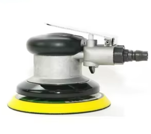 מלטשת דיסקית פנאומטית מסתובבת 125 מ\\\"מ מדגם DNSCHIE עם נייר ליטוש עם סקוץ' לשימוש ברכב ובעץ - Product Image 1