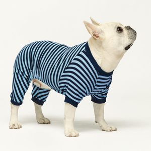 Moda Hot Selling Dog <span class=keywords><strong>Clothes</strong></span> Vermelho Branco Listrado Pijama para Cachorro Onesie Pés Inverno Natal - Product Image 3