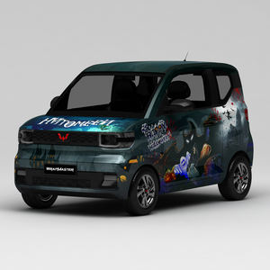 WRAPMASTER 1,52*20m Cartoon-Muster Individualisierte Fahrzeugfolierung PET Farbwechsel-Autofolie Vinyl-Autoaufkleber Fahrzeugfolie 5*65ft - Product Image 1