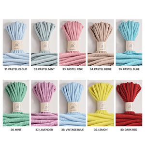 เชือกถักโครเชต์ทำมือ DIY ขนาด 8 มม. ยาว 10 เมตร/ม้วน เชือกฝ้ายเส้นใหญ่สำหรับทำกระเป๋า เชือกถักมือสำหรับเสื้อผ้า - Product Image 4