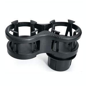 Divisor de portavasos para coche, soporte de almacenamiento integrado de ABS negro para portavasos y ceniceros - Product Image 5