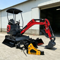 Mini-excavatrice agricole hydraulique sur chenilles à vendre, livraison gratuite, micro-pelle multifonctionnelle, mini-excavatrices 1,5 tonne