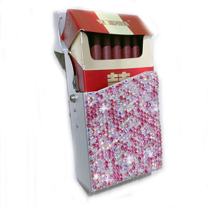 ÉTUI À CIGARETTES FLIP TOP aluminium 20S BLING strass (SW77225D) - Product Image 1