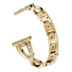 Diamantes de imitación de diamante tipo X de 20mm y 22mm para Samsung Galaxy <span class=keywords><strong>Watch</strong></span> 7 Band 41mm 45mm <span class=keywords><strong>Active</strong></span> 2 1 <span class=keywords><strong>46mm</strong></span> 42mm Correa de reloj de metal para mujer - Product Image 5