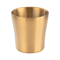 Mug tasse en métal doré sublimation personnalisé coréen thé eau acier inoxydable double paroi luxe tasse à café