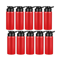Bouteille en aluminium légère, gourde de voyage étanche avec couvercle à pression, facile à transporter pour la salle de sport, le sport, la randonnée, la pêche, boisson directe, sûre