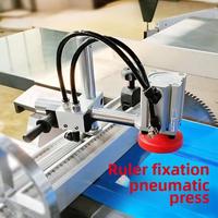 Scie à table coulissante pneumatique de précision pièces de machines à bois règle presse matériel coupe panneau avant épaisseur du matériau