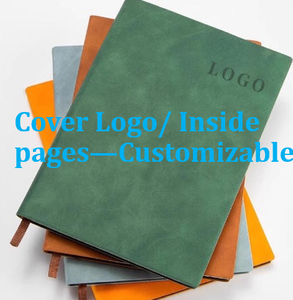 Custom A5 Green Ribbon <b>Bookmark</b> Printed Sheepskin Soft PU Leather Notebook with Logo Business Promotional <b>Gift</b> - Product Image 3
