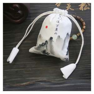 Sac Pochette à Cordon Double Couche en Coton Recyclable Style Chinois Luxueux Populaire pour Bracelets, Bagues et Boucles d'Oreilles - Vente en Gros - Product Image 1