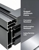 Fenêtre coulissante en aluminium moderne certifiée CE, design horizontal, système à six rails, coupe-vent, écoénergétique, cuisine, école, hôtel