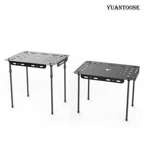 Mesa Plegable de Aluminio para Exteriores Yuantoose, Altura Ajustable, Portátil, Apilable, Rectangular, para Campamento, Picnic, Barbacoa - Product Image 4