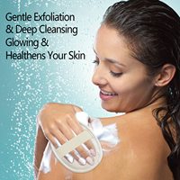 Lalasis 100% éponge de bain en chanvre exfoliant de forme ovale naturelle biologique luffa